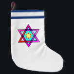 Meia De Natal Pequena Estrela de David judaica<br><div class="desc">Presentes judaicos e ideias do presente com a estrela de David judaica do vitral.</div>