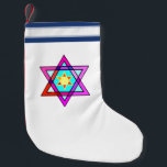 Meia De Natal Pequena Estrela de David judaica<br><div class="desc">Presentes judaicos e ideias do presente com a estrela de David judaica do vitral.</div>