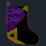 Meia De Natal Pequena Estrela Feliz de Hanukkah de David menorah Dreidel<br><div class="desc">Feliz Estrela de Chanucá de David menorah Dreidel SlipperyVelas de Celebração Artística de Joe Hebraico Judeu Chanukah dá decorações religião judaica</div>