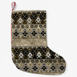 Meia De Natal Pequena Étnica Boho Grunge: Padrão Colorido