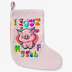 Meia De Natal Pequena Eu Amo a Mim Mesmo