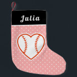 Meia De Natal Pequena Eu Amo Baseball Ball Heart Player Nome Treinador E<br><div class="desc">Essa estocagem legal faria uma maravilhosa decoração de Natal para qualquer um,  que está no beisebol/softball! Adicione facilmente o nome desejado clicando na opção "personalizar este modelo".</div>