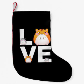 Meia De Natal Pequena Eu Amo Meu Hamster