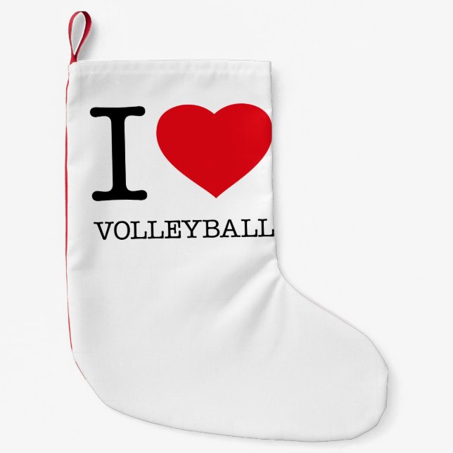 MEIA DE NATAL PEQUENA EU AMO VOLLEYBALL (Frente)