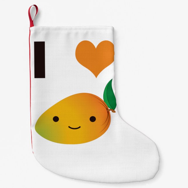 Meia De Natal Pequena Eu coração Mango (Frente)