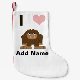 Meia De Natal Pequena Eu coração pau