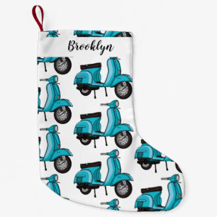 Meia De Natal Pequena Exemplo de desenho animado de motocicleta em forma