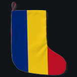 Meia De Natal Pequena Existências de Natal com Bandeira da Romênia<br><div class="desc">Transforme o seu decoro de férias com as nossas meias festivas de Natal, com a bandeira da Romênia! Criadas com muita atenção aos detalhes, estas reservas celebram o rico patrimônio cultural romeno e o orgulho nacional. A design exibe com destaque a bandeira icônica da Romênia, com três faixas verticais de...</div>