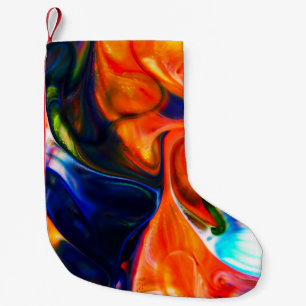 Meia De Natal Pequena Explosão de tinta digital: Abstrato colorido
