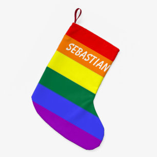Meia De Natal Pequena Faça seu próprio Orgulho gay personalizado perso
