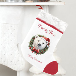 Meia De Natal Pequena Família de Nomes de Urso do pai Correspondente ao