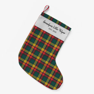 Meia De Natal Pequena Família de Verificação de Clã Buchanan Tartan de X