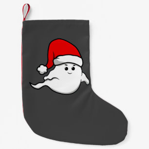 Meia De Natal Pequena fantasma feio de natal santa claus assustador