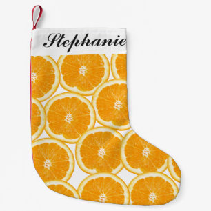 Meia De Natal Pequena Fatias da laranja do citrino do verão