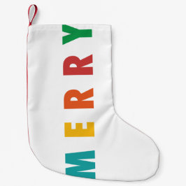 MEIA DE NATAL PEQUENA FELIZ AMOR JOY | NATAL COLORIDO