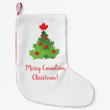 Feliz canadense Maple Leaf Flag Christmas