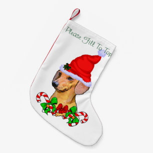 Meia De Natal Pequena Feliz de Natal Dachshund