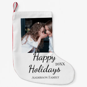 Meia De Natal Pequena Feliz feriado crianças foto da família presentes m