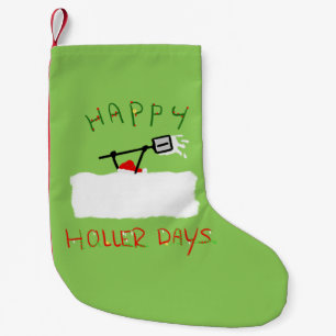 Meia De Natal Pequena Feliz Hollerdays 5 - Neve de enrolar.