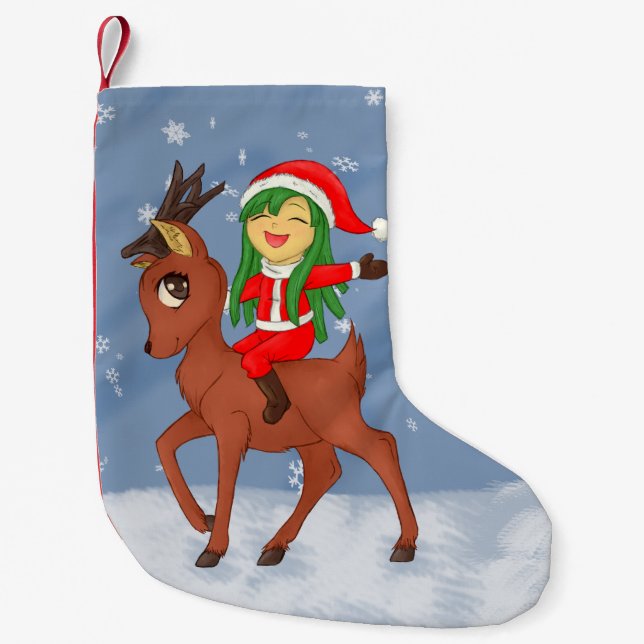 Meia De Natal Pequena Feliz Natal (Frente)