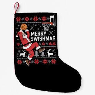 Meia De Natal Pequena Feliz Natal de Basquete Swishmas Natal Feio 