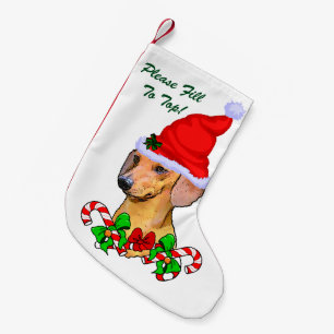 Meia De Natal Pequena Feliz Natal do Dachshund