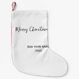 Meia De Natal Pequena Feliz Natal Elegante adiciona texto simples modern