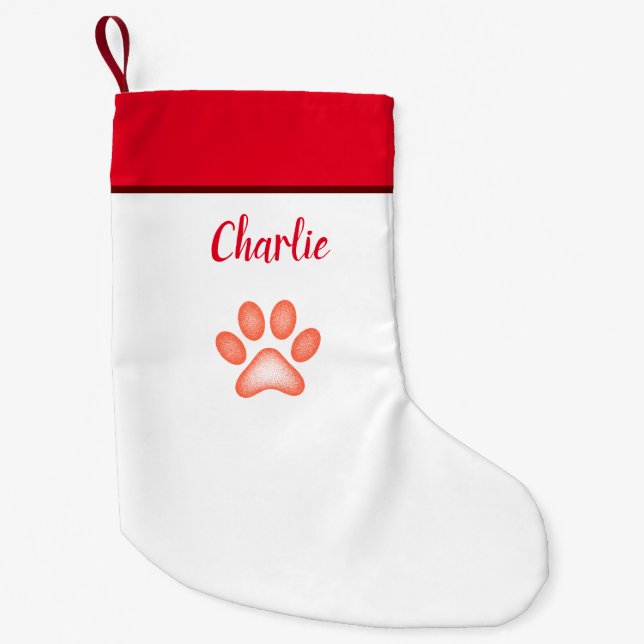 Meia De Natal Pequena Feliz Natal Feriado Personalizado Pet Lover (Frente)