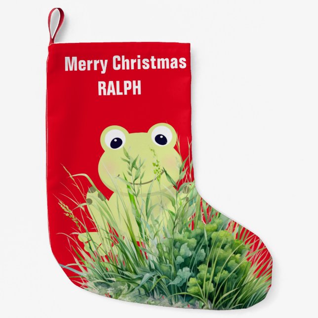 Meia De Natal Pequena Feliz Natal para seu melhor amigo (Frente)