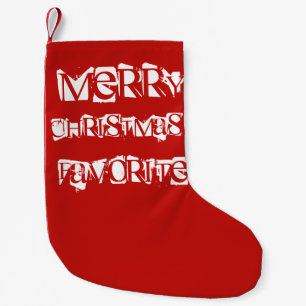 Meia De Natal Pequena Feliz Natal, vermelho e branco,