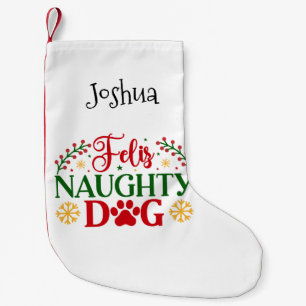 Meia De Natal Pequena Feliz Naughty Dog