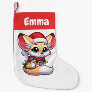 Meia De Natal Pequena Fennec Merry Natal Animais De Inverno Fenneces Cut