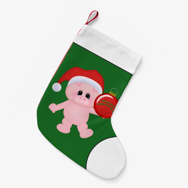 Meia De Natal Pequena Feriado de Natal (Frente (Pendurada))