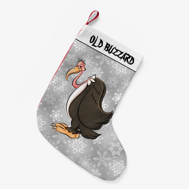 Meia De Natal Pequena Feriado de Natal do Buzzard antigo (Frente (Pendurada))