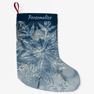 Meia De Natal Pequena Feriado de Natal do Elegante Crystal Snowflake