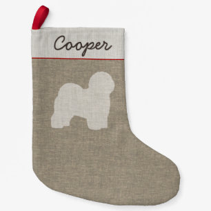 Meia De Natal Pequena Feriado inglês velho da raça do cão da silhueta