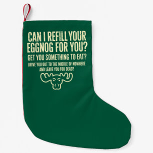 Meia De Natal Pequena Férias de Natal Posso Reabastecer Seu Eggnog para 
