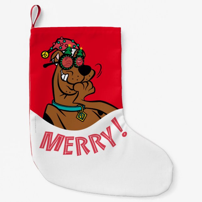 Meia De Natal Pequena Filha da Feliz Scooby-Doo (Frente)