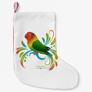 Meia De Natal Pequena Fischer Lovebird
