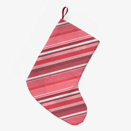 Meia De Natal Pequena Fitas de rosa