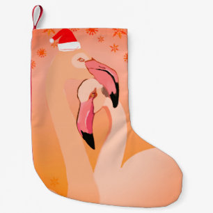 Meia De Natal Pequena Flamingo Birds Natal Stocks