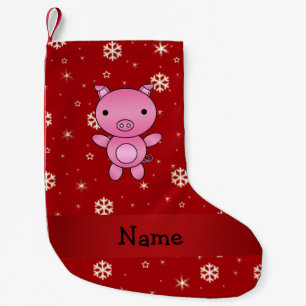 Meia De Natal Pequena Flocos de neve conhecidos personalizados do