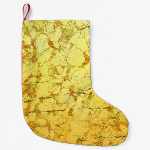 Meia De Natal Pequena Flor Amarelo
