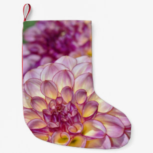 Meia De Natal Pequena Flor cor-de-rosa da dália