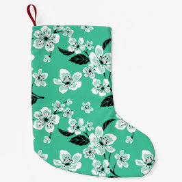 MEIA DE NATAL PEQUENA FLOR DE CEREJEIRA - SAKURA (MINT)