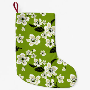MEIA DE NATAL PEQUENA FLOR DE CEREJEIRA - SAKURA (VERDE MATCHA)