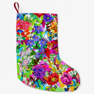 Meia De Natal Pequena Flores mágicas bonitas e coloridas, Camiseta-T-tu