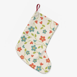 Meia De Natal Pequena Flores - Padrão de natação