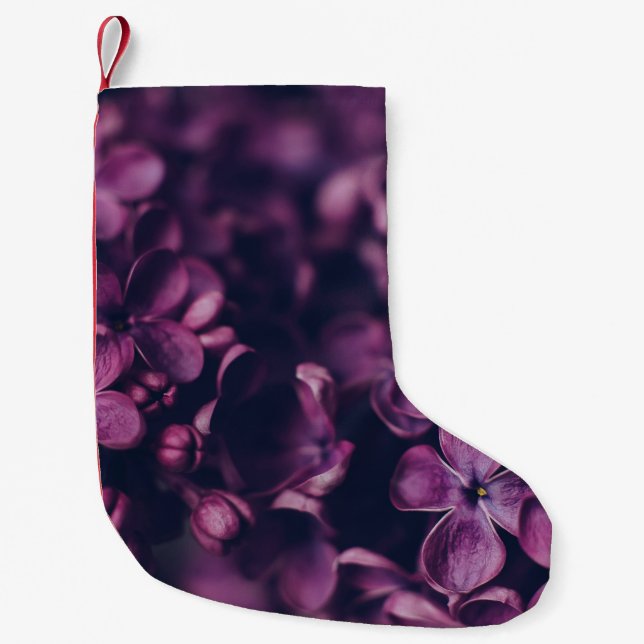 MEIA DE NATAL PEQUENA FLORES PINTOS (Frente)