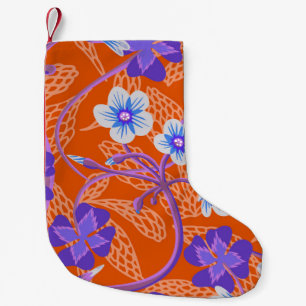 Meia De Natal Pequena Flores silvestres decorativas. Flor de verão